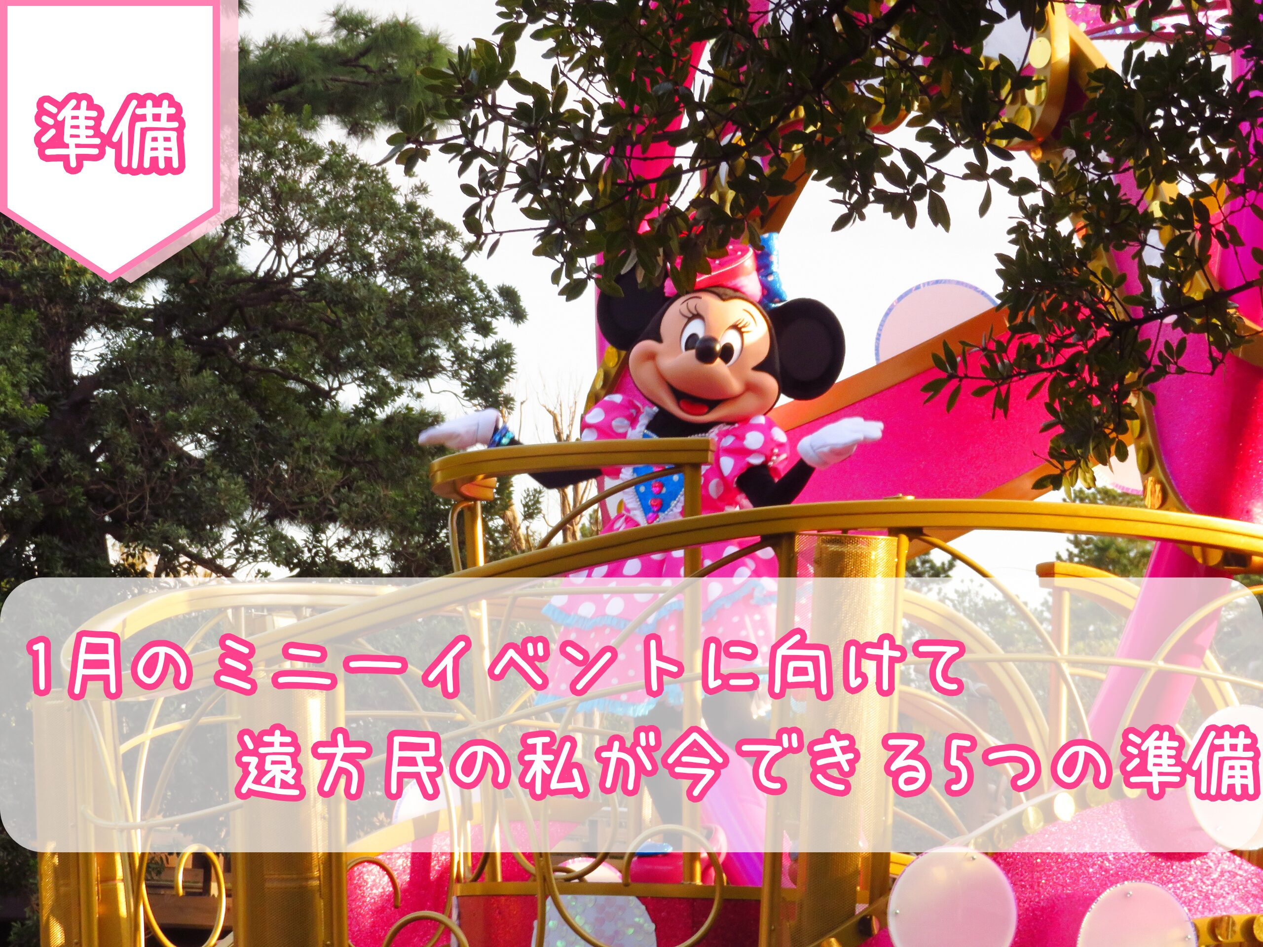 1月のミニーイベントに向けて♡ 遠方民の私が今できる5つの準備